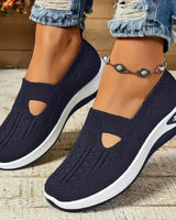 Madelline - Damen-Slipper mit Keilabsatz in Marineblau
