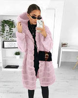 Weicher Modemantel für Frauen - Annabelle in Rosa