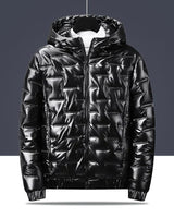 Steppjacke mit Kapuze für Männer - Luuk in Schwarz mit Kapuze