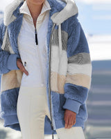AZALEA - Fleecejacke mit Kapuze in Blau