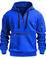 Lars | Hoodie mit Reißverschluss in Blau