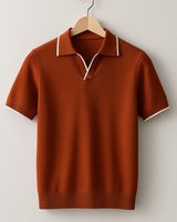 Gorazd – Atmungsaktives Strick-Polohemd in Orange