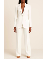 Sigrid | Damen Stilvoller Blazer Hosenanzug in Weiß
