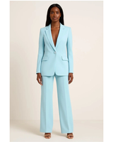 Sigrid | Damen Stilvoller Blazer Hosenanzug in Türkis