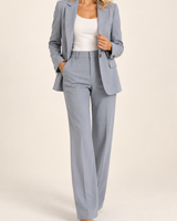 Danyela – Set Aus Blazer Und Hose Mit Geradem Bein in Grau