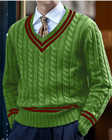 Slim-Fit-Pullover Mit V-Ausschnitt - Rocco in Grün