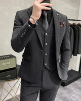 Slim-Fit Dreiteiler - Merlin in Dunkelgrau