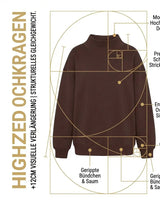SoftLayer - Sweatshirt aus Hochwertigem, Dickem Strick mit Modernem Stehkragen! in Rotbraun
