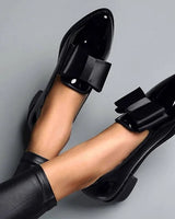 Viktoria - Modische Loafer mit dickem Absatz in Schwarz