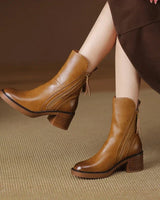 Stiefelette Mit Reißverschluss - Lea in Braun