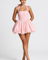 Fenja | Mini-Kleid mit Puffärmeln in Hellrosa