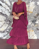 Lara | Elegantes fließendes Maxikleid in Lila