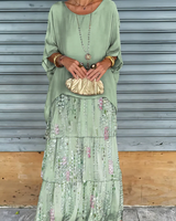 Elianna – Elegantes Maxikleid in Dunkelgrün