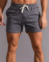 Arthur | Elastischer Bund Kontrastkordel Sportshorts in Dunkelgrau