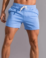 Arthur | Elastischer Bund Kontrastkordel Sportshorts in Blau