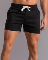 Leonel | Herren Jogger Shorts mit Kordelzug und Taschen in Schwarz