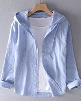 Nikki | Leinenbluse in Blau
