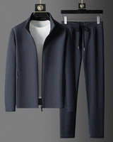 Herren Loungeanzug | 2-teiliges Set mit Jacke & Hose | Weiches Material & Modernes Design in Königsblau