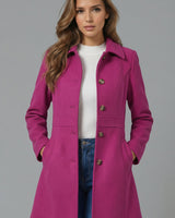Taillierter A-Linien-Mantel - Cecile in Rosa