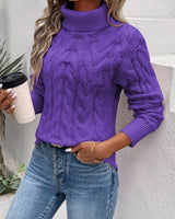 Taillierter Damenpullover - Marta in Lila