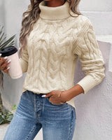 Taillierter Damenpullover - Marta in Beige