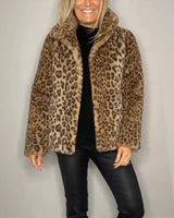 Panther Luxe™ Mantel aus Plüschfell mit Wildtierprint / Die kühne Seite Femininer Eleganz! in Klassisch