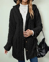 Winterfeld™ Long Fit Fleece Mantel / Komfort und Charme an den Kältesten Tagen! in Schwarz