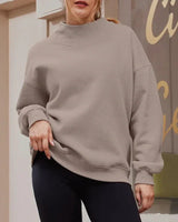 SoftLayer - Sweatshirt aus Hochwertigem, Dickem Strick mit Modernem Stehkragen! in Braun