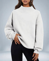 SoftLayer - Sweatshirt aus Hochwertigem, Dickem Strick mit Modernem Stehkragen! in Weiß