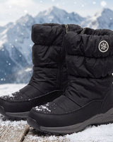 Stockholm™ Winterstiefel gefüttert und wattiert mit rutschfester Profilsohle in Schwarz