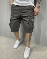 Liam™ Shorts aus Premium-Twill mit großzügigen Cargotaschen in Grau