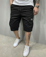 Liam™ Shorts aus Premium-Twill mit großzügigen Cargotaschen in Schwarz