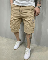 Liam™ Shorts aus Premium-Twill mit großzügigen Cargotaschen in Khaki