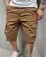 Liam™ Shorts aus Premium-Twill mit großzügigen Cargotaschen in Braun