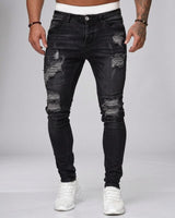 Axel™ Jeans aus Premium-Denim mit Used-Waschung in Schwarz