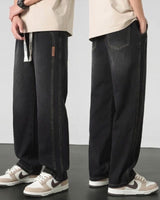 Toronto™ Jeans mit Kordelzugbund und Relaxed Fit in Schwarz