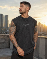 Los Angeles™ Tanktop in Washed-Farbtönen mit minimalistischem Print in Schwarz