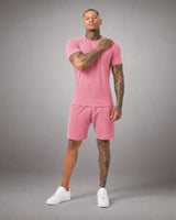 Bryan™ Basic-T-Shirt- und Shorts-Set mit Seitentaschen in Rosa