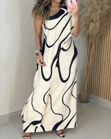 Alurea™ One-Shoulder Kleid mit Moderner Kunstprint-Optik in Beige