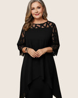 Madumali - Elegantes Und Bequemes Midikleid in Schwarz