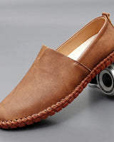 Santorini | Herren Leder Slipper Elegant Komfort Klassisch in Braun