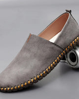 Santorini | Herren Leder Slipper Elegant Komfort Klassisch in Gray