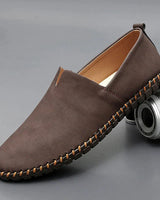 Santorini | Herren Leder Slipper Elegant Komfort Klassisch in Dunkelbraun