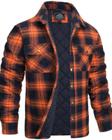 Darius | Herren-Holzfällerjacke im karierten Design in Orange