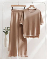 Heleta - Elegantes 2 Teiliges Capri Set in Khaki