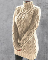 Cristyane| Eleganter Langer pullover für Damen in Khaki