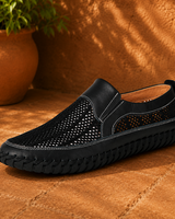 Joerg – Slip-On Loafer Aus Leder Und Mesh in Schwarz