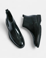 Leon | Stilvolle Chelsea-Stiefel aus Kunstleder in Schwarz