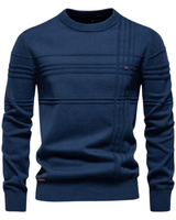 Burkhard | Stilvoller Herrenpullover mit Rautendesign in Marineblau
