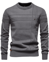 Burkhard | Stilvoller Herrenpullover mit Rautendesign in Grau